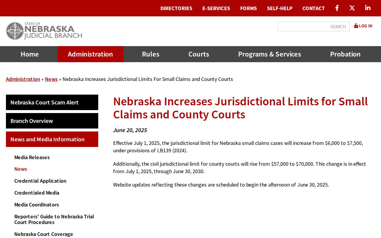 Rock County civil docket jurisdiction update for county court and small claims